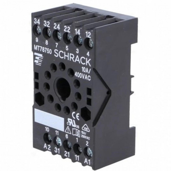 Βάση Ράγας Για Ρελέ Λυχνίας Με 11 Πόδια MT78750 SCHRACK