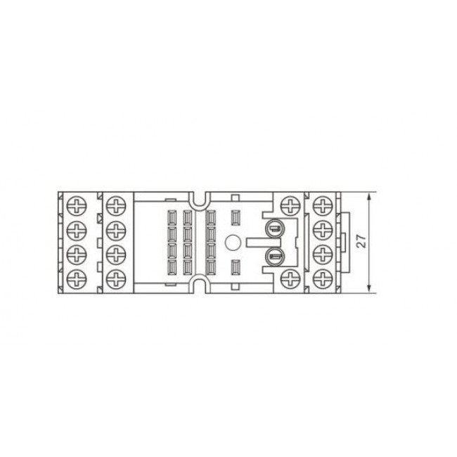 Βάση Ράγας Για Relay Μεσαίο 4P RT704-B ASIAON