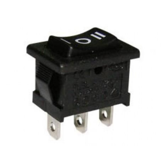 Διακόπτης Rocker ON-OFF-ON Mini Μαύρο 250V RL3-113