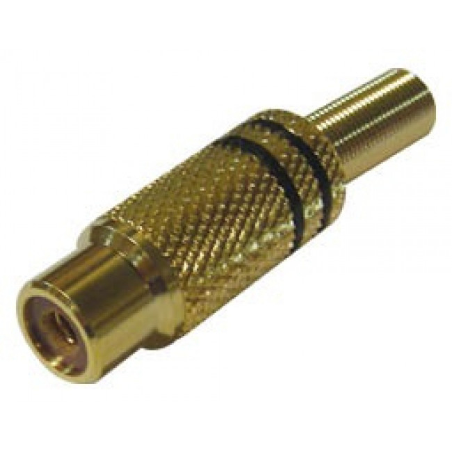 RCA Βύσμα Θηλυκό 5mm² Μαύρο RJ221G ULTIMAX