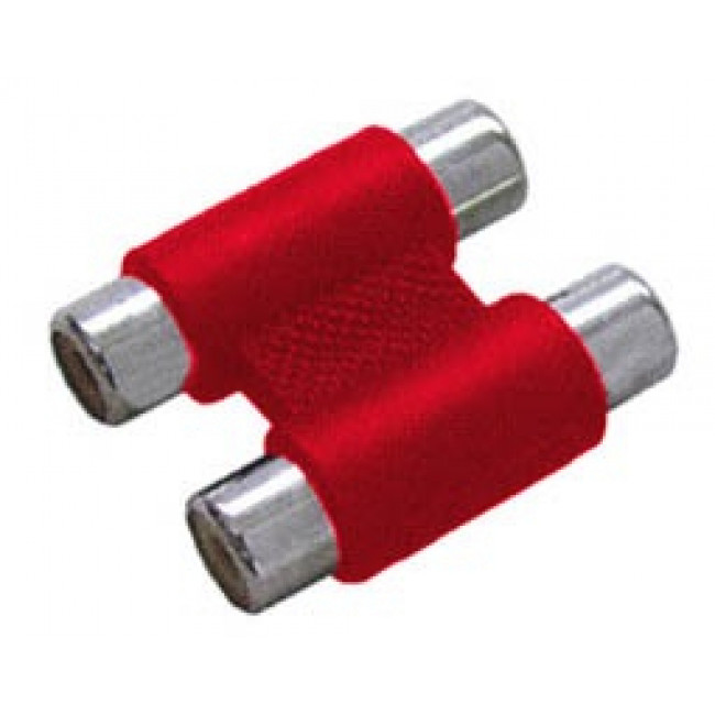 RCA Adaptor Θηλυκό Διπλό Σε RCA Θηλυκό Διπλό Κόκκινο G048N LZ