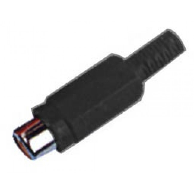 RCA Βύσμα Θηλυκό 5mm² Μαύρο RP006 LZ