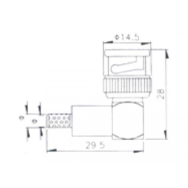 BNC Βύσμα Αρσενικό Φωνία Για Καλώδιο RG58 V-7005A ULTIMAX
