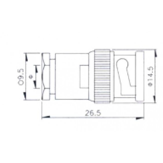 BNC Βύσμα Αρσενικό Για Καλώδιο RG59 V-7006B ULTIMAX