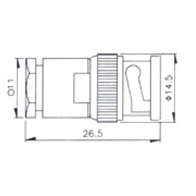 BNC Βύσμα Αρσενικό Για Καλώδιο RG58 V-7008A ULTIMAX