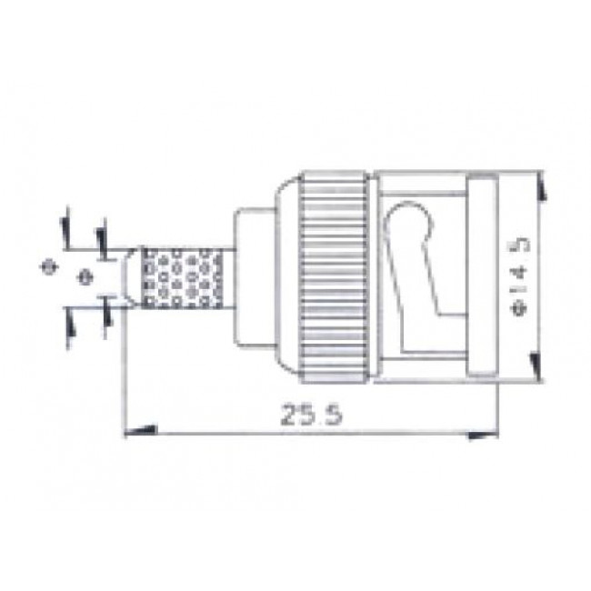 BNC Βύσμα Αρσενικό Για Καλώδιο RG174 V-7001D ULTIMAX