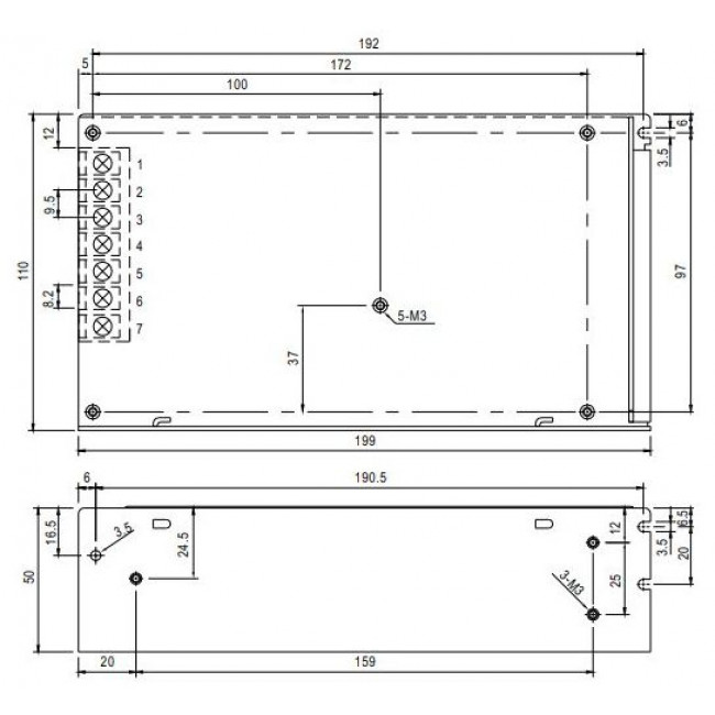 Τροφοδοτικό 150W Με Έξοδο 5VDC 30A S150-5 MEAN WELL