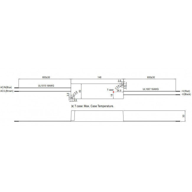 Τροφοδοτικό 35W Με Έξοδο 24VDC 1.5A IP67 LPV35-24 MEAN WELL