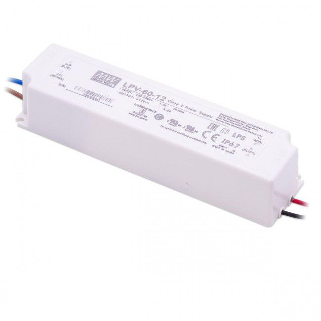 Τροφοδοτικό 60W Με Έξοδο 12VDC 5A IP67 LPV60-12 MEAN WELL