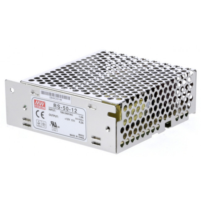 Τροφοδοτικό 50W Με Έξοδο 24VDC 2.2A RS50-24 MEAN WELL