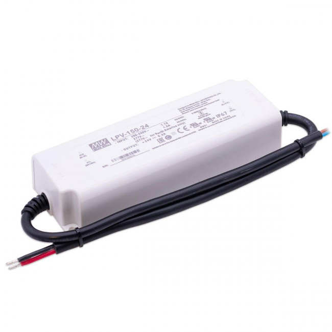 Τροφοδοτικό 150W Με Έξοδο 24VDC 6.3A IP67 LPV150-24 MEAN WELL