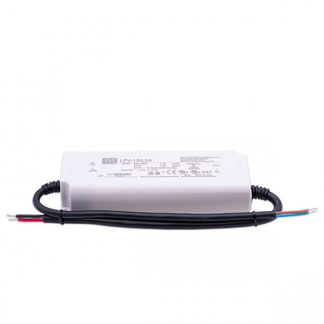 Τροφοδοτικό 150W Με Έξοδο 24VDC 6.3A IP67 LPV150-24 MEAN WELL