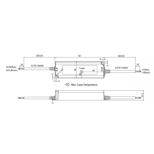 Τροφοδοτικό 150W Με Έξοδο 24VDC 6.3A IP67 LPV150-24 MEAN WELL