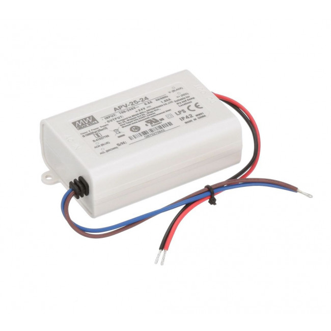 Τροφοδοτικό 25W Με Έξοδο 24VDC 1.05A IP42 APV25-24 MEAN WELL