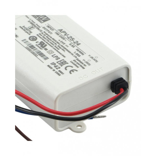Τροφοδοτικό 25W Με Έξοδο 24VDC 1.05A IP42 APV25-24 MEAN WELL