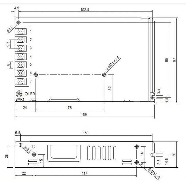 Τροφοδοτικό 158W Με Έξοδο 48VDC 3.3A LRS150-48 MEAN WELL