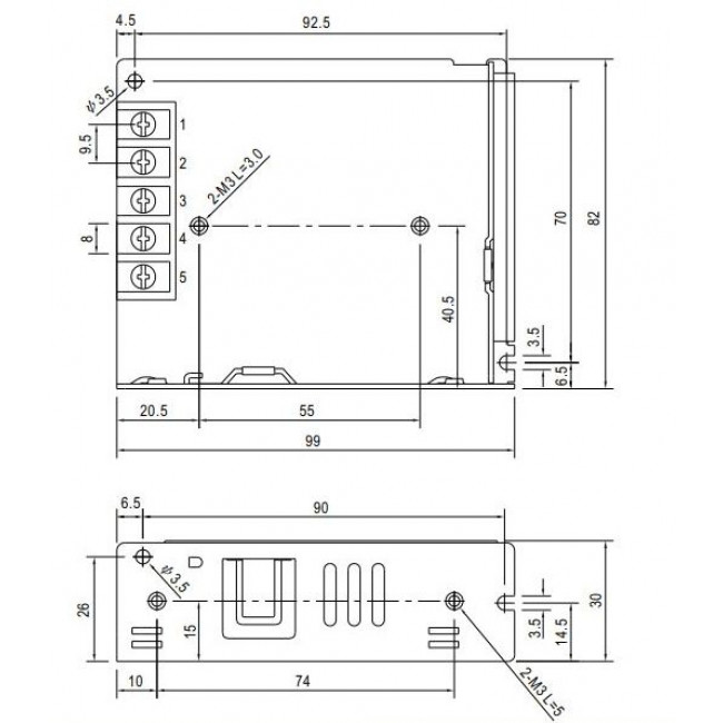 Τροφοδοτικό 50W Με Έξοδο 12VDC 4.2A LRS50-12 MEAN WELL