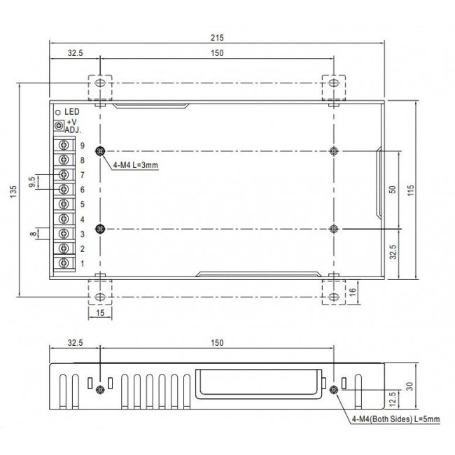 Τροφοδοτικό 200W Με Έξοδο 24VDC 8.4A RSP200-24 MEAN WELL
