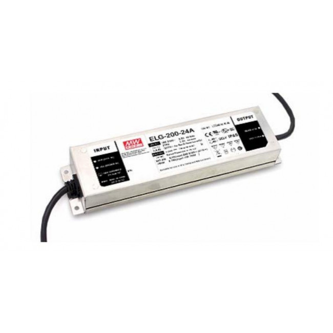 Τροφοδοτικό 192W Με Έξοδο 12VDC 16A IP67 ELG200-12 MEAN WELL