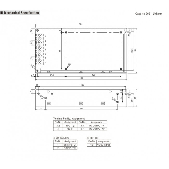 Converter 100W Με Είσοδο 19-36VDC Και Έξοδο 12VDC SD100B-12 MEAN WELL