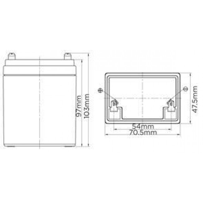 Μπαταρία Μολύβδου Κλειστού Τύπου 12V 2.6Ah PT2.6/12 PATTERN
