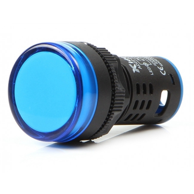Ενδεικτική Λυχνία Πόρτας LED Φ22 Μπλέ 230VAC AD22-22DS KND ELECTRIC