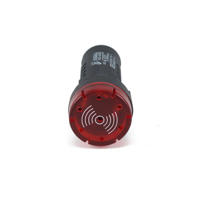 Ενδεικτική Λυχνία Πόρτας LED Φ22 Κόκκινο Με Buzzer 24VAC/DC AD22-22MSD XINDALI