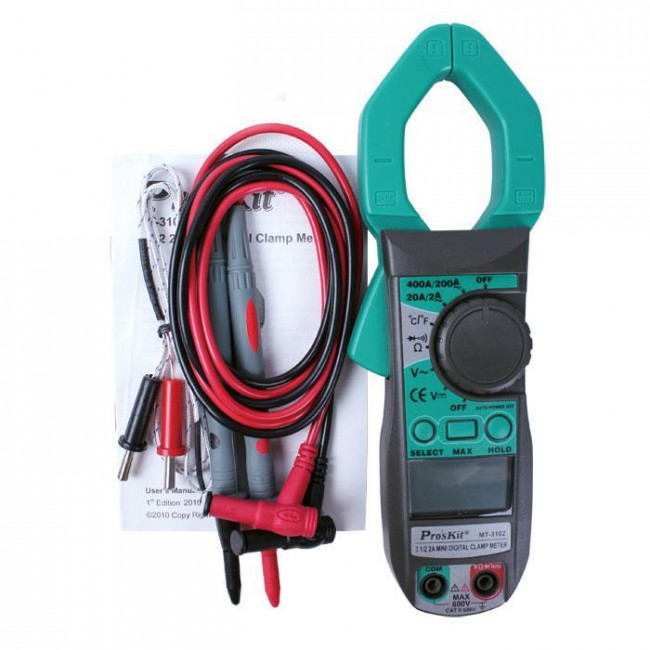 Αμπεροτσιμπίδα Χαμηλών Ρευμάτων MT-3102 CAT.II 600V PRO'SKIT