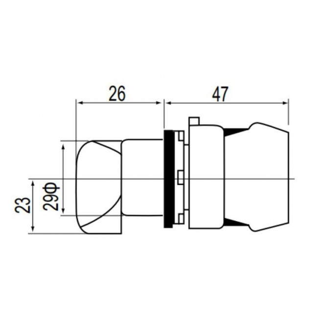 Διακόπτης Πόρτας Φ22 1NO 2 Θέσεων Κόκκινο C2SNL KND ELECTRIC