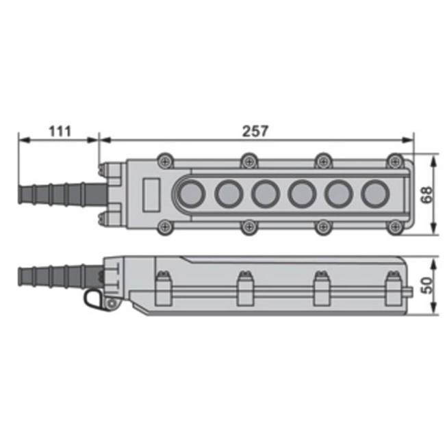 Μπουτονιέρα 6 Εντολών IP65 XCD63 XINDALI