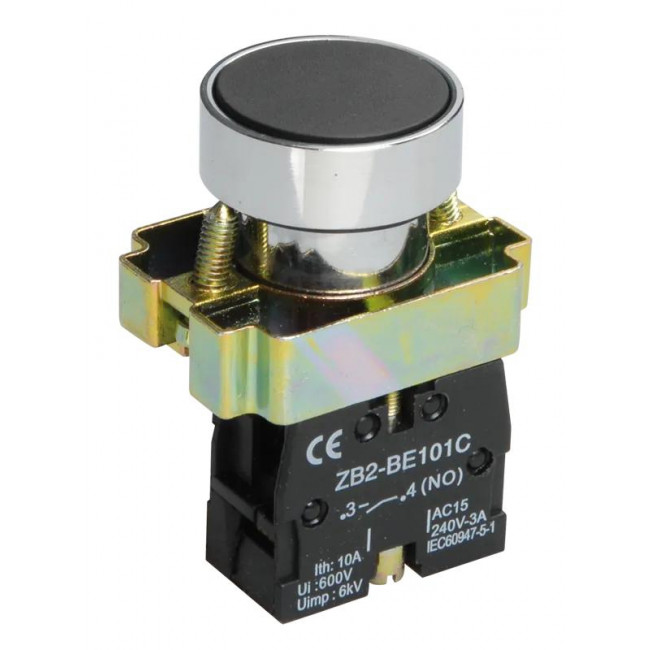 Μπουτόν Πόρτας Φ22 1NO Μαύρο LAY5-BA21 KND ELECTRIC