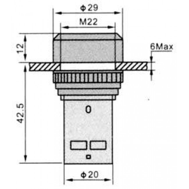 Μπουτόν Πόρτας Φ22 1NO+1NC Πράσινο 230V SB7-CA35 XINDALI