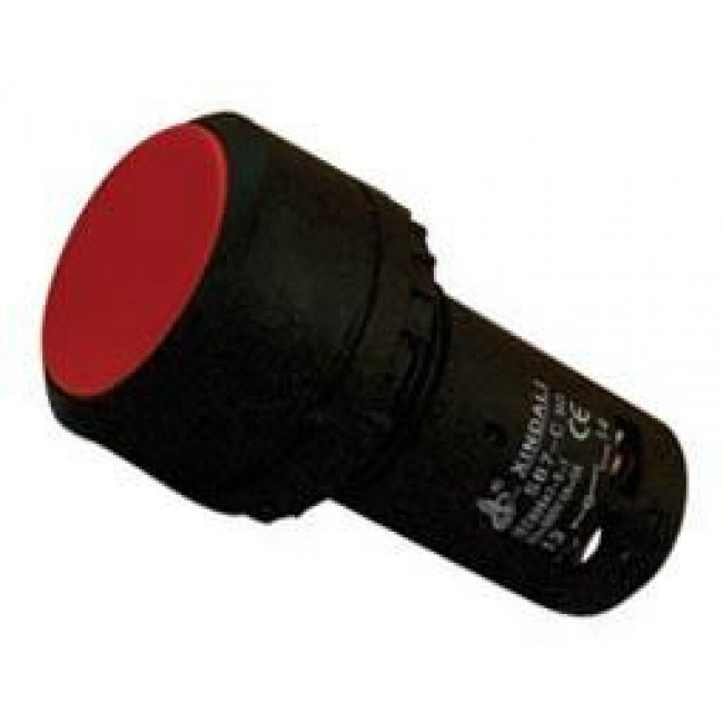 Μπουτόν Πόρτας Φ22 1NO+1NC Κόκκινο 230V SB7-CA45 XINDALI