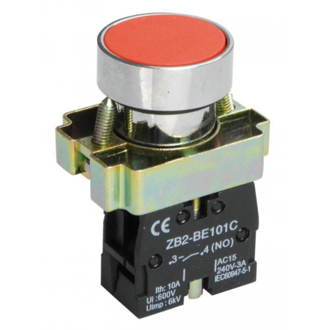 Μπουτόν Πόρτας Φ22 1NO Κόκκινο LAY5-BA41 KND ELECTRIC