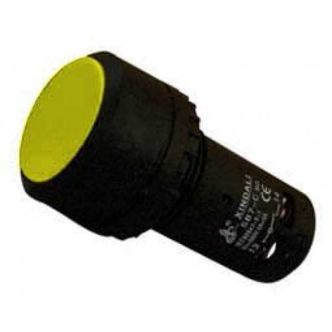 Μπουτόν Πόρτας Φ22 1NO+1NC Κίτρινο 230V SB7-CA55 XINDALI