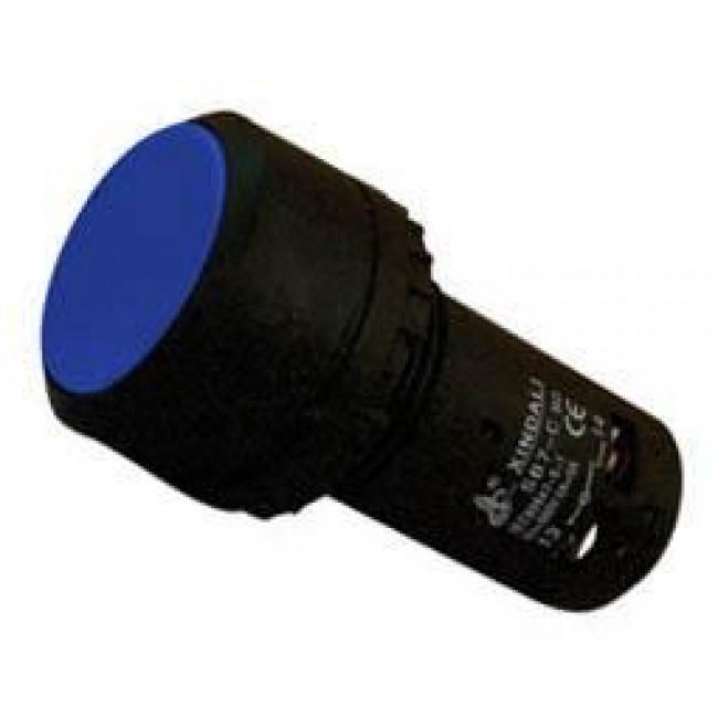 Μπουτόν Πόρτας Φ22 1NO+1NC Μπλέ 230V SB7-CA65 XINDALI