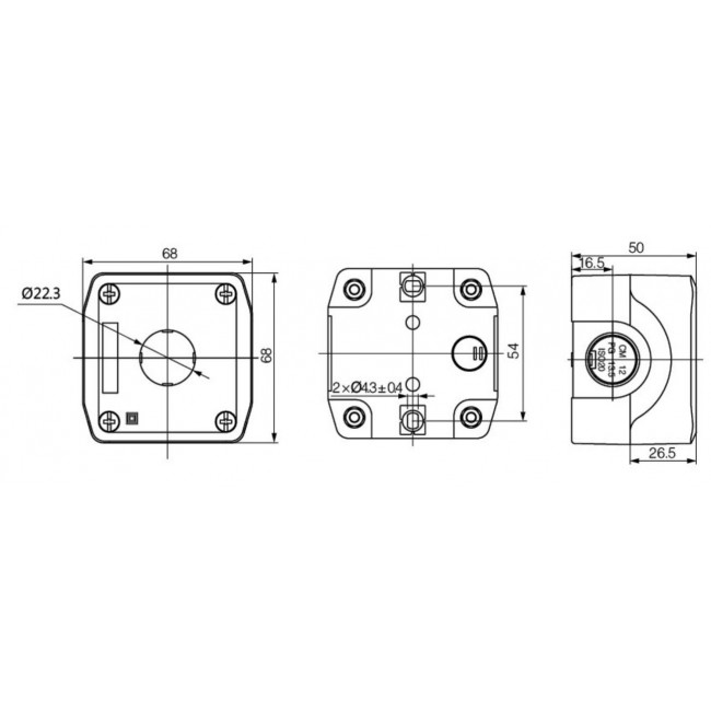 Επίτοιχο Κουτί 1 Θέσης LA167 F-86 KND ELECTRIC