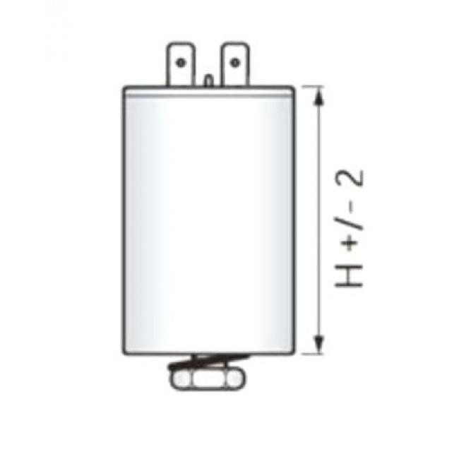 Πυκνωτής Μονίμου Λειτουργίας 16μF 450V  Με Ακροδέκτες FS/FD COMAR