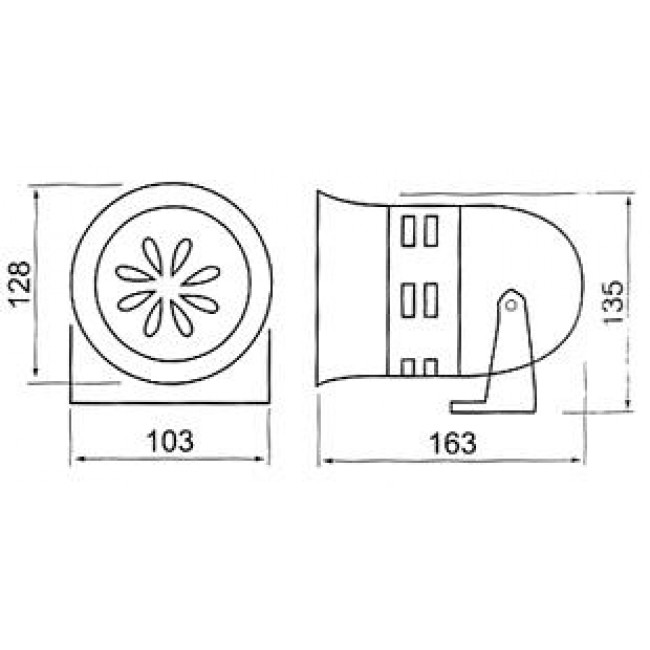 Σειρήνα Περιστροφική 12VDC MS-290 CNTD