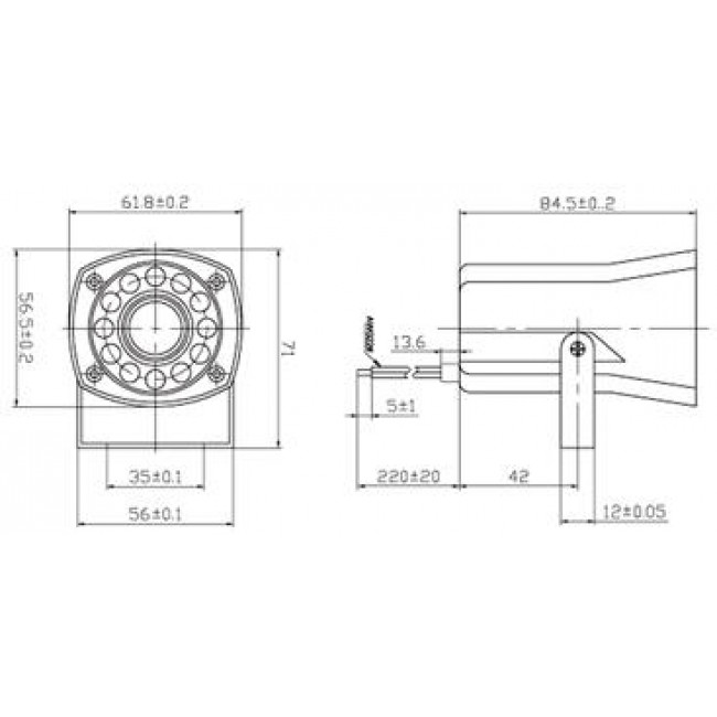 Σειρήνα Buzzer 12VDC 105dB KPS-G6210 KEPO