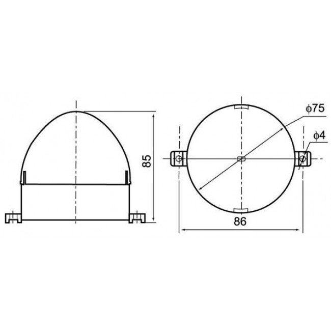 Φάρος LED Strobe 12VDC 85x75mm Κόκκινος C-3072 CNTD