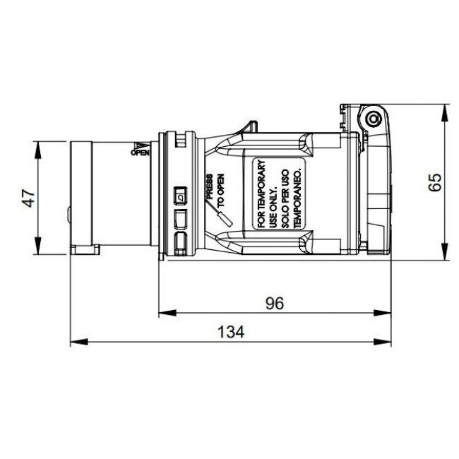Μετατροπέας Αρσενικό 3P 16Α Σε Σούκο 16Α IP44 9433100 PC ELECTRIC
