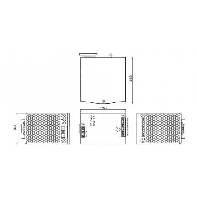 Τροφοδοτικό Ράγας 480W Με Έξοδο 48VDC 20A SDR480-48 MEAN WELL