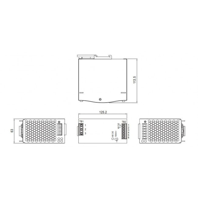Τροφοδοτικό Ράγας 240W Με Έξοδο 48VDC 5A SDR240-48 MEAN WELL