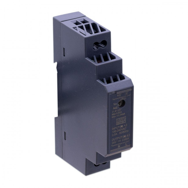 Τροφοδοτικό Ράγας 15W Με Έξοδο 24VDC 0.63A HDR15-24 MEAN WELL