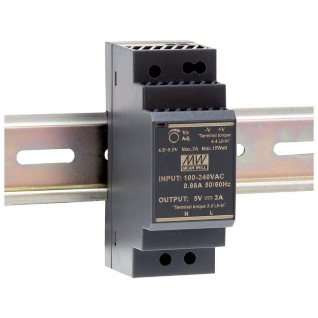 Τροφοδοτικό Ράγας 24W Με Έξοδο 12VDC 2A HDR30-12 MEAN WELL