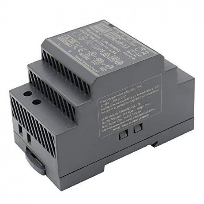 Τροφοδοτικό Ράγας 54W Με Έξοδο 12VDC 4.5A HDR60-12 MEAN WELL