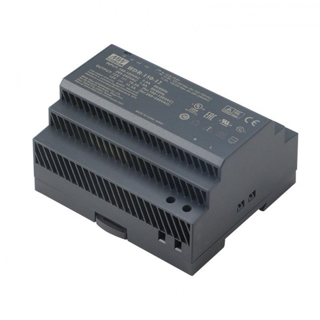 Τροφοδοτικό Ράγας 135.6W Με Έξοδο 12VDC 11.3A HDR150-12 MEAN WELL