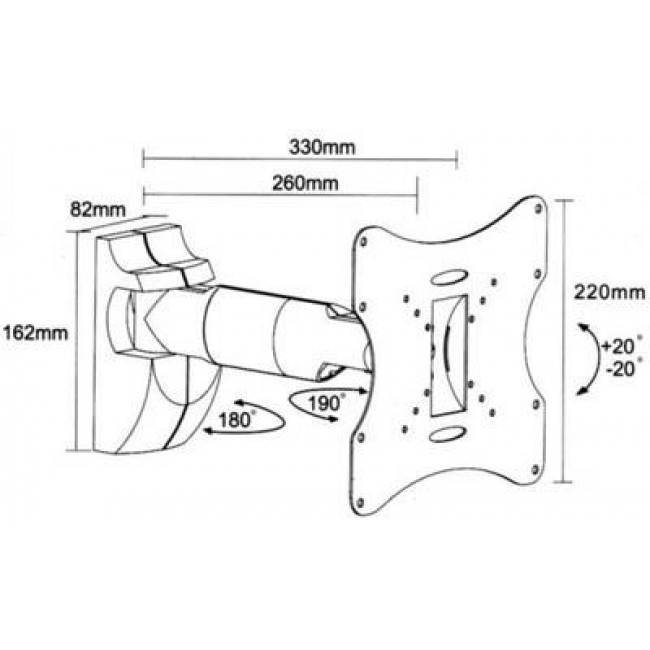 Βάση Τηλεόρασης 23"-42" 30kg LCD-502A BRATECK