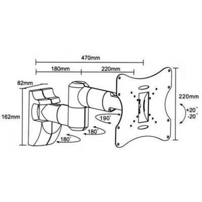 Βάση Τηλεόρασης 23-42'' 30Kg 503A200 BRATECK